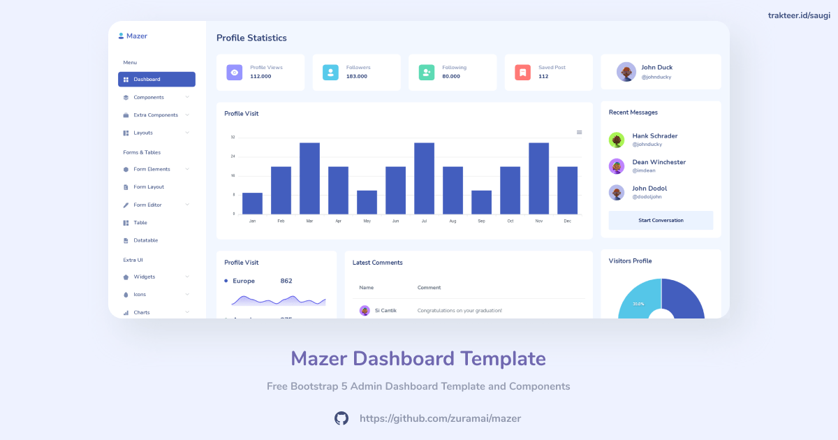 Free and Open-source Bootstrap 5 Admin Dashboard Template and Landing Page